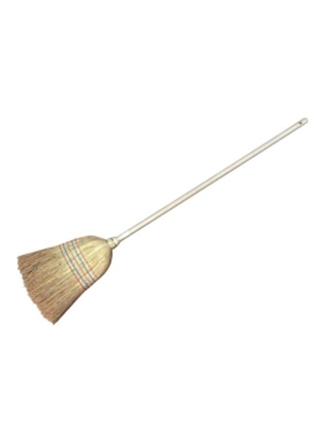 Hand Broom with Durable Soft Tipped Bristles Brown/White 134 x 31 x 8cm