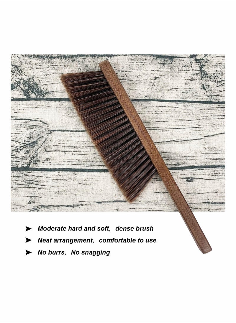 Hand Broom Cleaning Brushes-Soft Bristles Dusting Brush for Cleaning Car/Bed/Couch/Draft/Garden/Furniture/Clothes, Wooden Handle