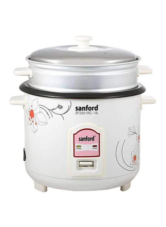 Electric Rice Cooker 1.8L 1.8 L 700.0 W SF2501 White/Silver/Pink