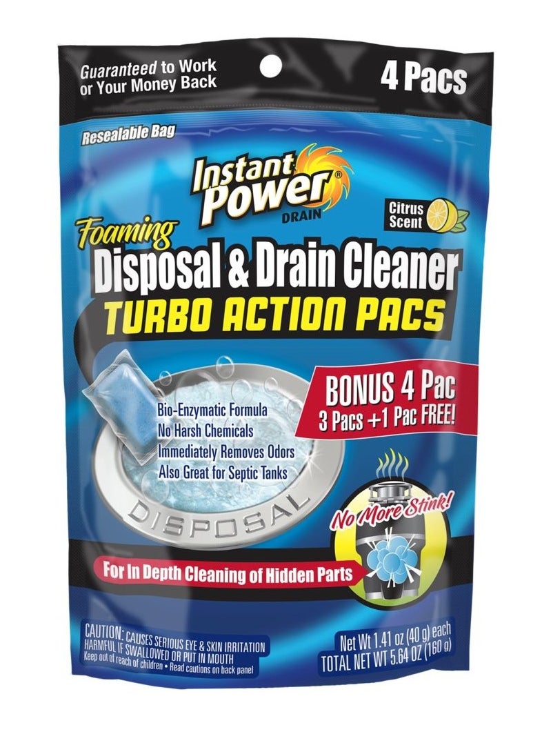 Instant Power Foaming Disposal & Drain cleaner pacs