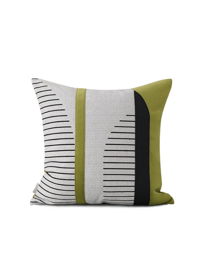 Olive Ink Blot Cushion Cover Square