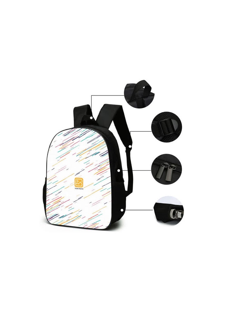 Printed backpack polyester schoolbag large-capacity cross-body bag student-S19-: Toilet Qiyuan (general standard three-piece set)