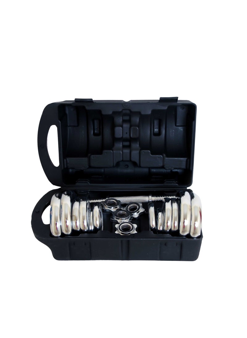 HM Sports 20kg Chrome Dumbbell|Perfect for Strength and Muscle Building