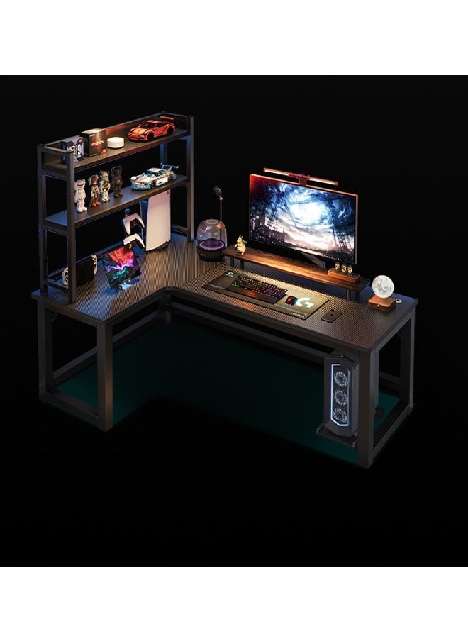 Computer And Multifunctional Table With 2 Tier Shelf