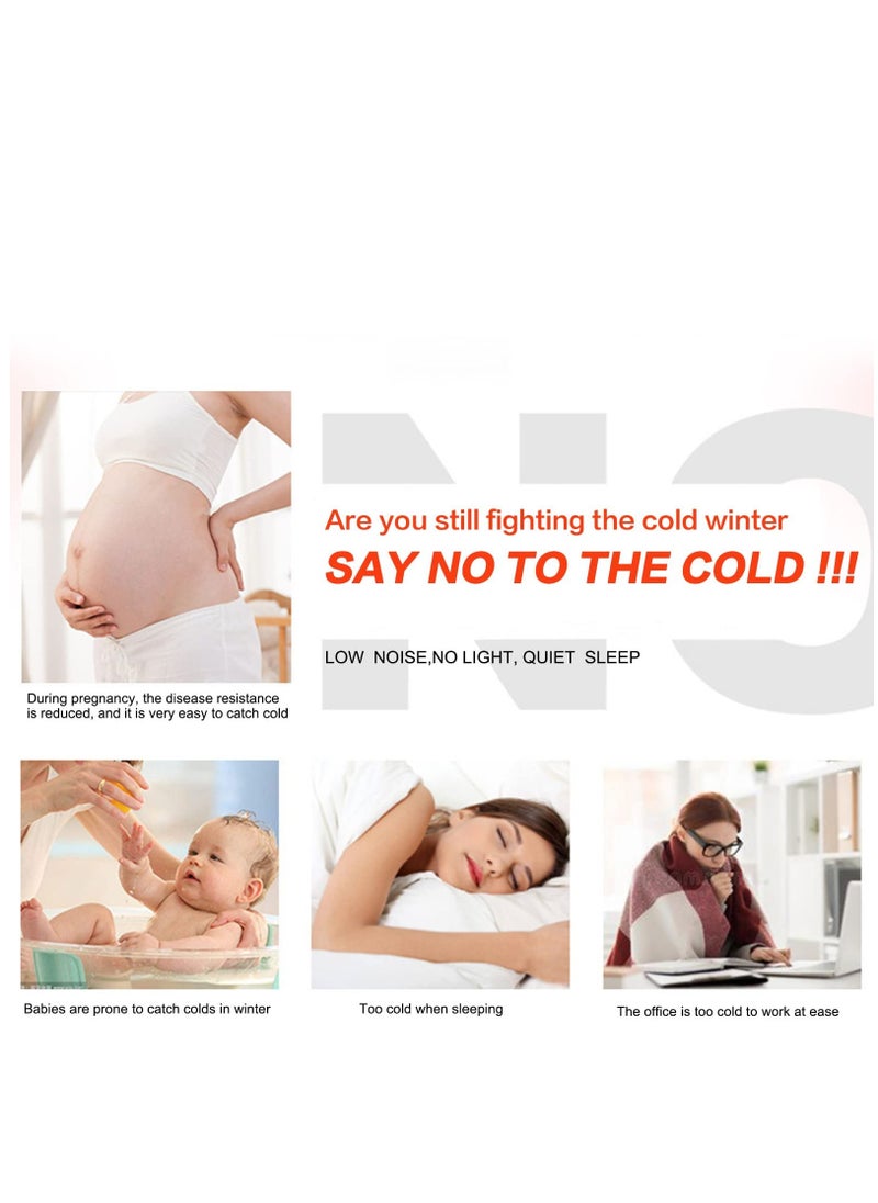 In Heater for Indoor Use Fast Heating Wall Space Heater Low Wattage Heater with Thermostat Led Display for Home Office Bathroom Indoor Use