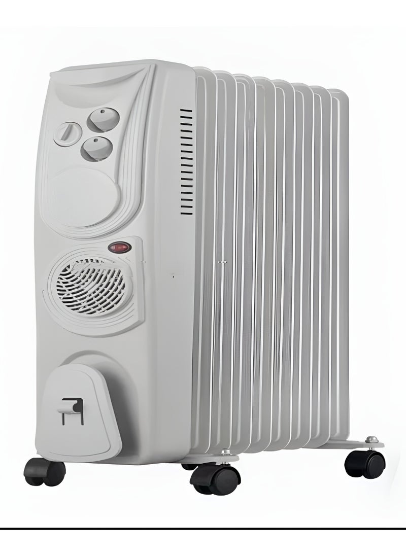 Energy-Efficient 11-Fin Oil Heater | Portable Electric Radiator with 3 Heat Settings, Adjustable Thermostat & Quiet Operation | Overheat Protection | Perfect for Home, Office, and Small Rooms