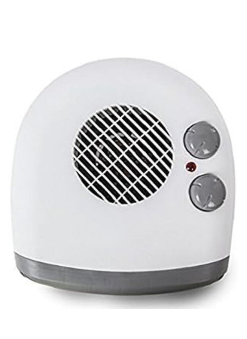 Portable Flat Fan Heater 2000W | Compact Electric Heater with 2 Heat Settings & Overheat Protection | Fast Heating for Home, Office & Small Spaces