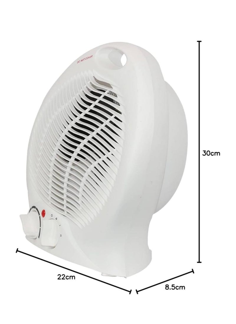 Portable Electric Fan Heater | Room Heater with 2 Temperature Settings, Fast Heating & Overheat Protection | Compact & Quiet Space Heater for Home, Office & Bedroom 2000W