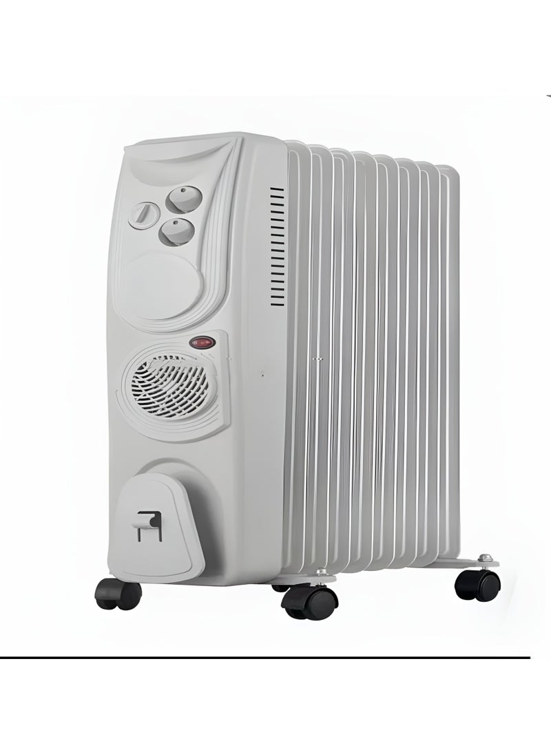 9 Fin Energy Efficient Oil Heater | Portable Electric Radiator with 3 Heat Settings, Adjustable Thermostat & Overheat Protection Compact, Quiet Space Heater for Home, Office, and Small Rooms