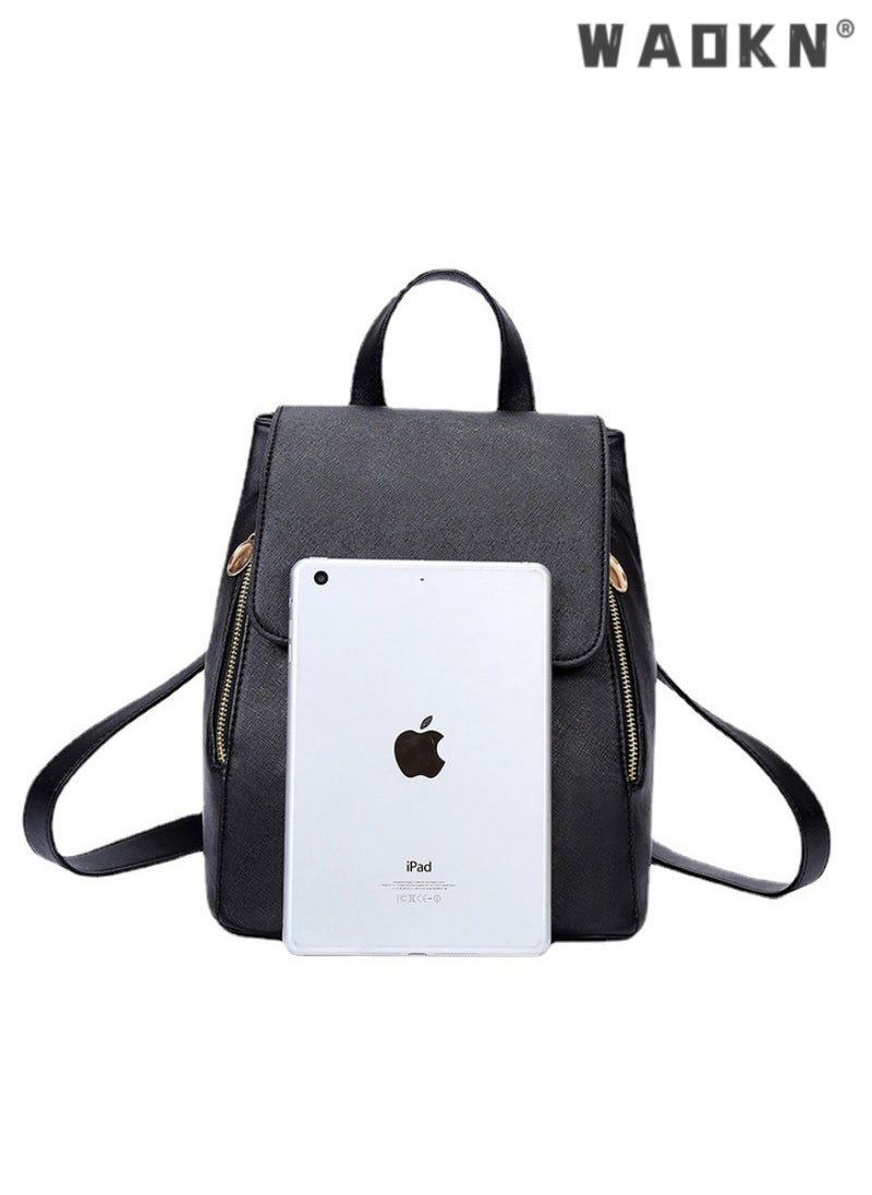 Women's Backpack Chest Pack Fashionable Travel Backpack for Women Large Capacity School Backpack Detachable Shoulder Bag For College Girls Students,Korean Version Fashionable Double Shoulder Bag Backpack with Enhanced Features - Classic Black