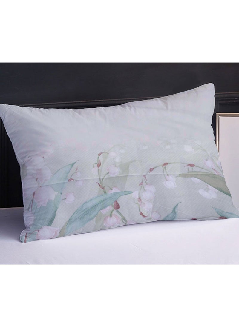 Leafy Bloom Bed Sheet Set - Without Filling- 6 Pcs - 4 Pillow Covers - 1 Bedsheet - 1 Duvet Cover    King Size:  Duvet Cover: 220*240cm Fitted Sheet: 200*200cm+30cm Pillow Cases: 50*75cm