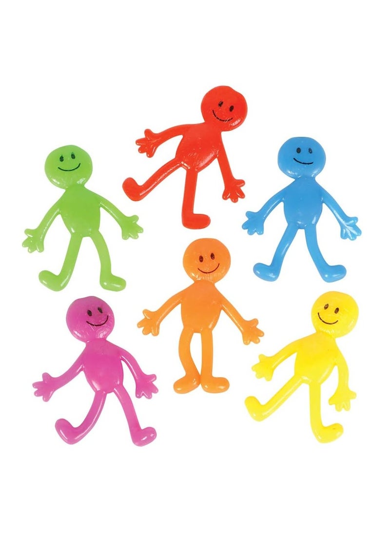 Stretchy Bendable Man 36 Pack Assorted Fun Colors A Sticky Stretchable Slimy Gooey Texture Toy for Stress Anxiety Relief Great Party Favor Stocking Stuffer