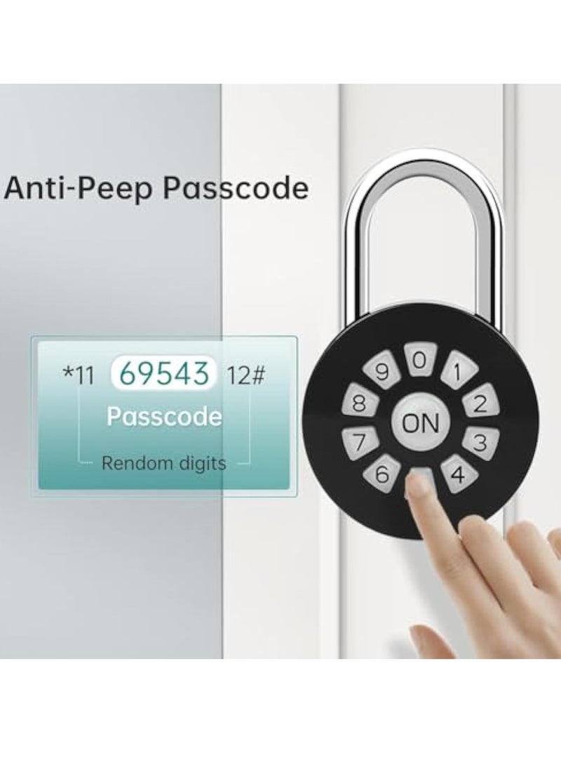 Smart Password Padlock, Combination Lock Waterproof, Password/Phone APP Control(iOS/Android) Padlock, Access Lock via Bluetooth & Pin Code, Lock Your Gate, Locker, and Storage