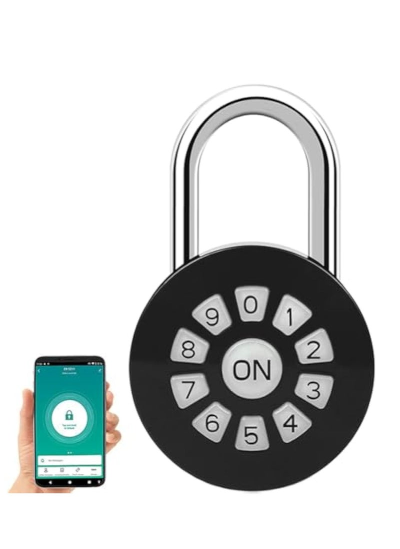 Smart Password Padlock, Combination Lock Waterproof, Password/Phone APP Control(iOS/Android) Padlock, Access Lock via Bluetooth & Pin Code, Lock Your Gate, Locker, and Storage