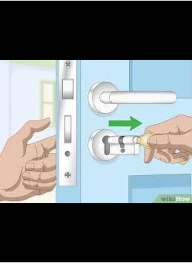 Door Cylinder (70mm) with 3 Key & Screwdriver