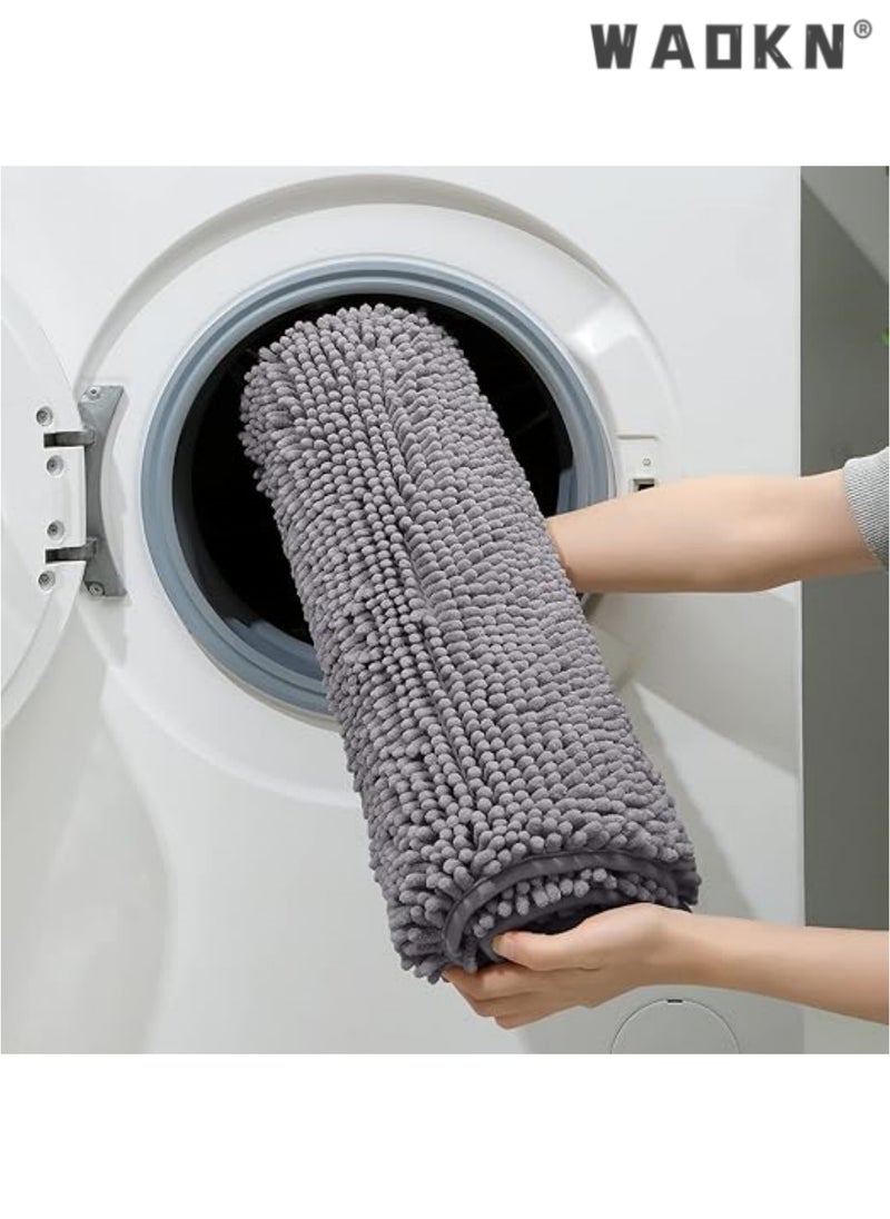3-Piece Door Mats & Shower Mat Combo - Ultra-Soft, Non-Slip, & Super Absorbent Plush for Enhanced Safety & Comfort in Your Tub & Beyond - Extra Long for Enhanced Coverage & Style