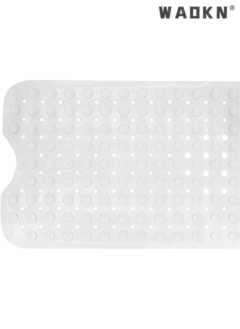 Bath Mat for Kids Toddler Baby, Extra Long 100x40cm Non-Slip Baby Shower Bath Mat with Suction Cups (Ocean Animal-Vertical)