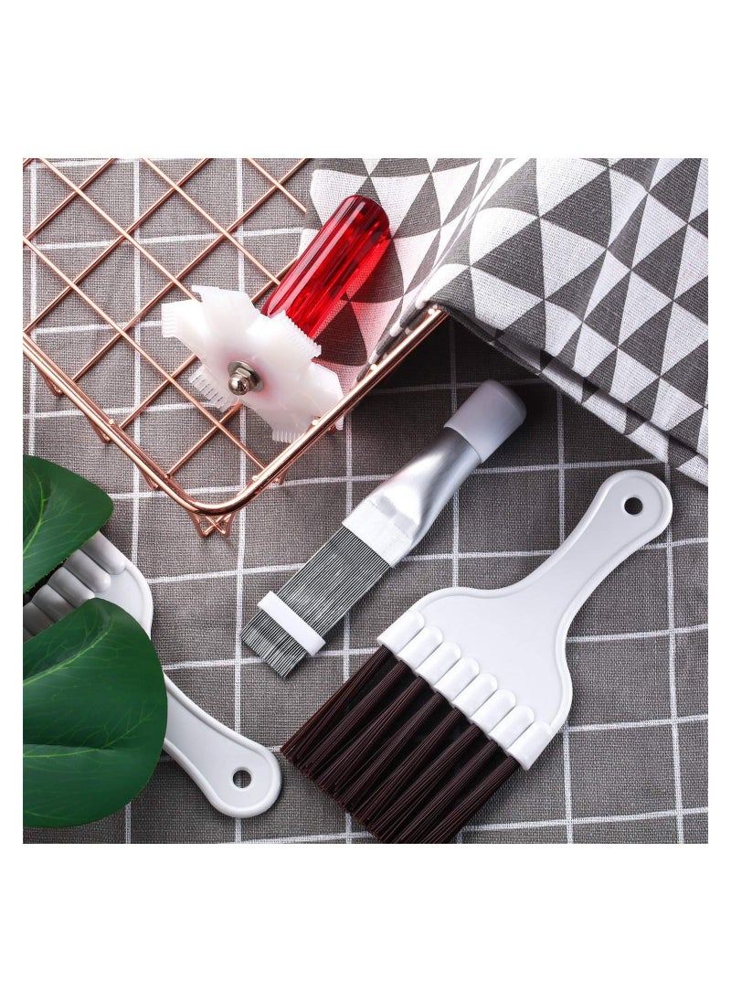 4 Pieces Air Conditioner Condenser Fin Cleaning Brush Coil Comb Stainless Steel Refrigerator Cleaner Whisk