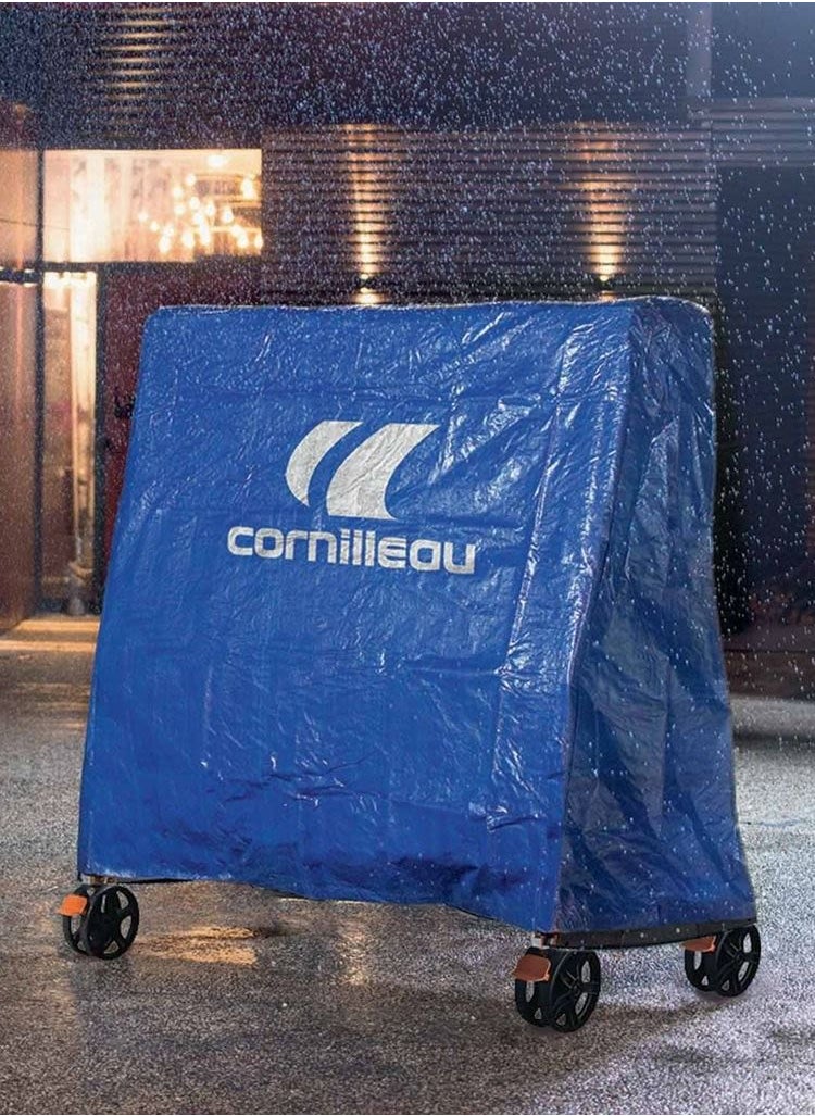 Cornilleau TT Table Cover SPORT  Blue Color– Durable Polyethylene PE, Weatherproof Protection for Table Tennis Tables, UV-Resistant, Easy to Use