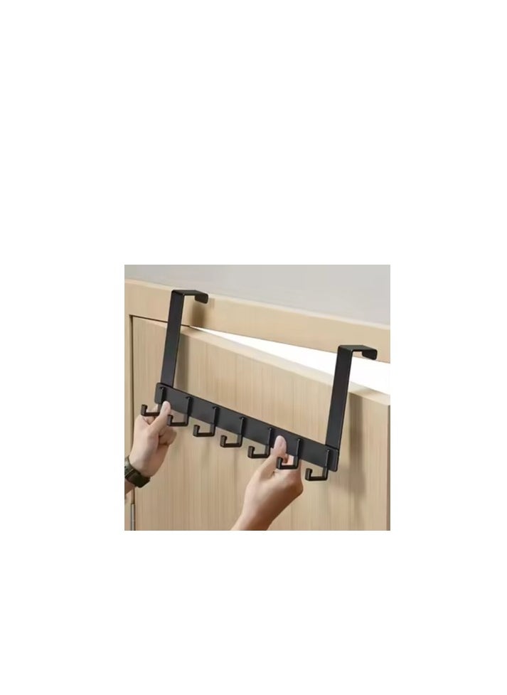 Over The Door Hooks,Door Hanger Hooks With Extra Long Arms(Black)