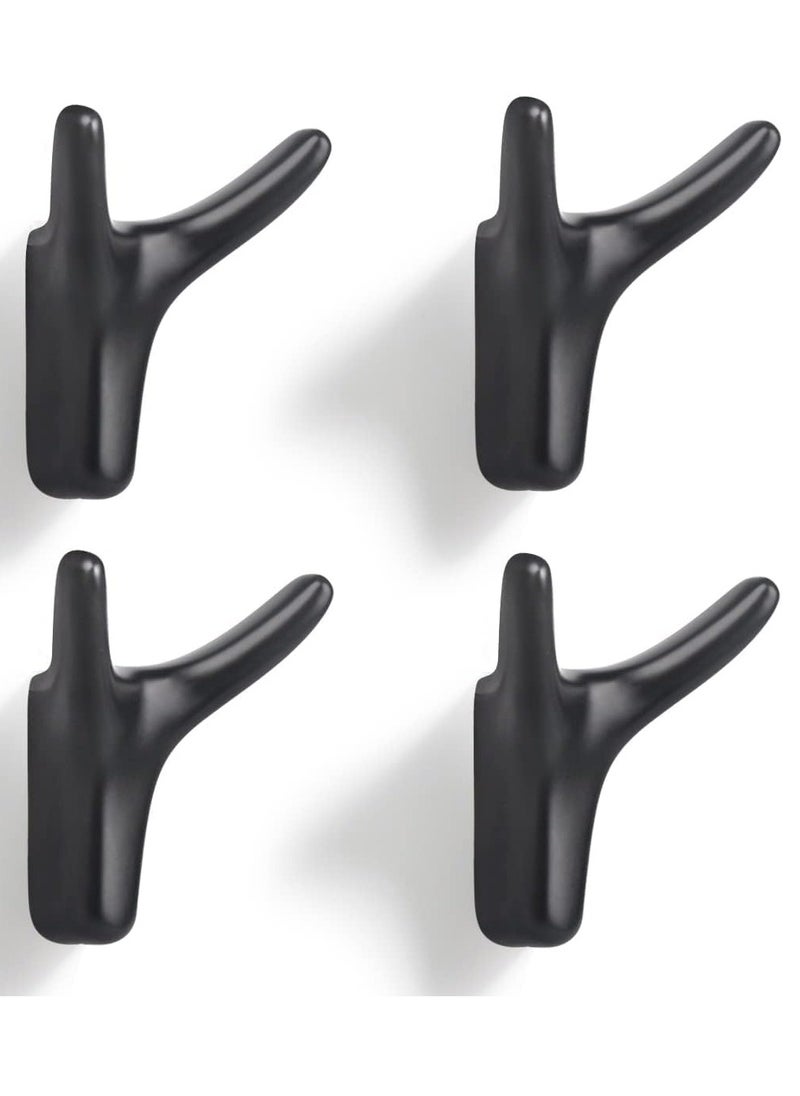 4Pcs Hooks for Clothes Towel Hooks Coat Hook Cow Head Wall Hooks for Heavy Duty Door Hanger Towel Robe Clothes Cabinet Closet Sponges Hook for Bathroom Bedroom Kitchen Hotel Pool