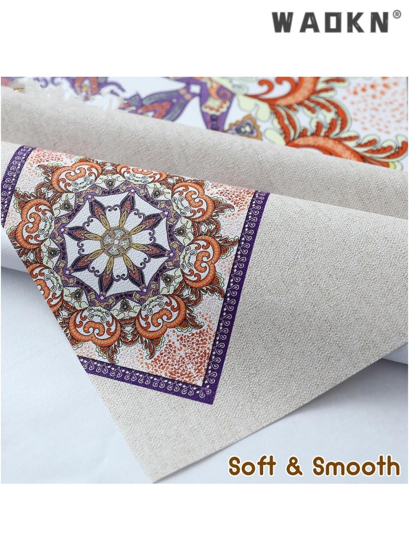 Tablecloth Rectangular Table Cloth PVC Tablecloth Dinning Table Cover Water Oil Proof Wrinkle-Free Tablecloth Bohemian Table Cloths for Kitchen Dinning
