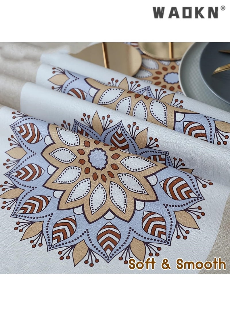 Tablecloth Rectangular Table Cloth PVC Tablecloth Dinning Table Cover Water Oil Proof Wrinkle-Free Tablecloth Bohemian Table Cloths for Kitchen Dinning