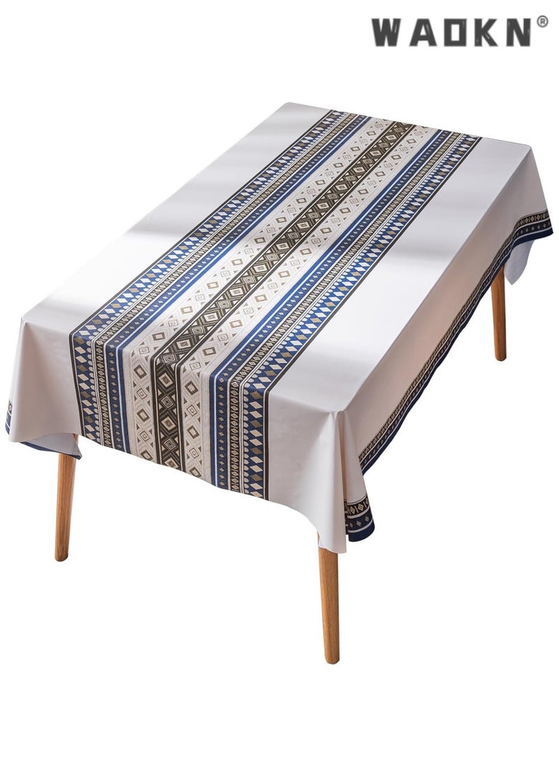 Tablecloth Rectangular Table Cloth PVC Tablecloth Dinning Table Cover Water Oil Proof Wrinkle-Free Tablecloth Bohemian Table Cloths for Kitchen Dinning