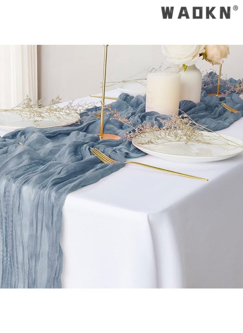 Cheesecloth Table Runner 35 x 118 Inch Gauze Tablecloth Boho Wedding Decor 10 Ft Rustic Wedding Decorations Vintage Table Centerpieces for Wedding Reception Bridal Shower Birthday