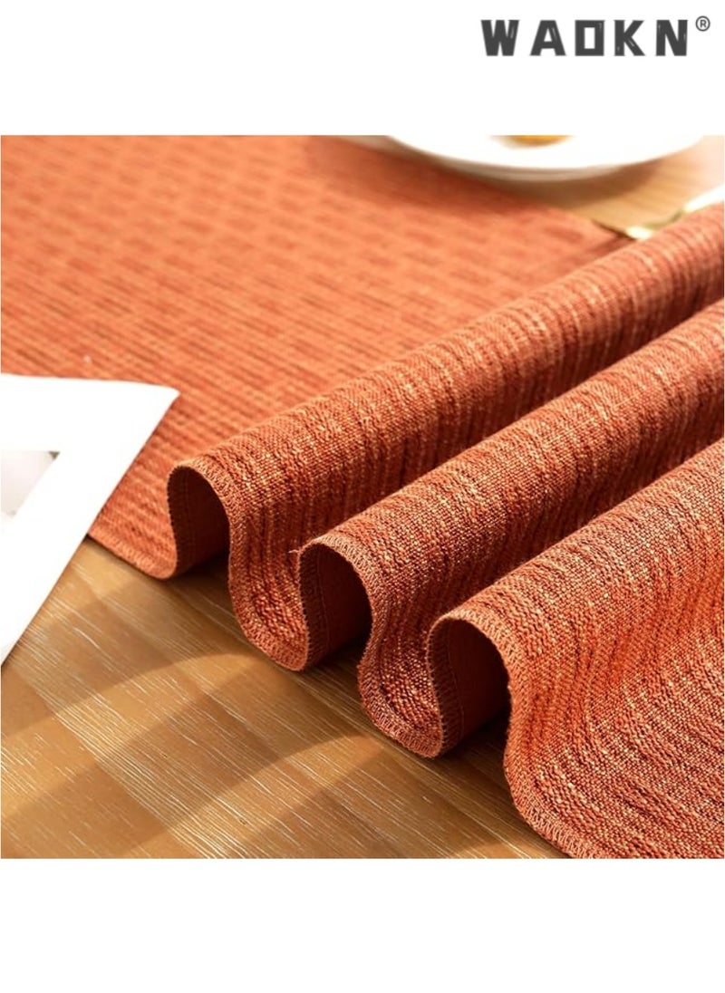 Table Runner, 30 * 180 CM Burlap Table Runner for Modern Farmhouse Decor, Natural Cotton Woven Runner with Tassels for Wedding Party Farmhouse Dining Table Decor
