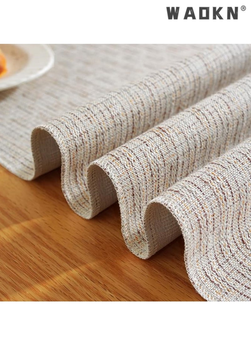 Table Runner, 30 * 180 CM Burlap Table Runner for Modern Farmhouse Decor, Natural Cotton Woven Runner with Tassels for Wedding Party Farmhouse Dining Table Decor