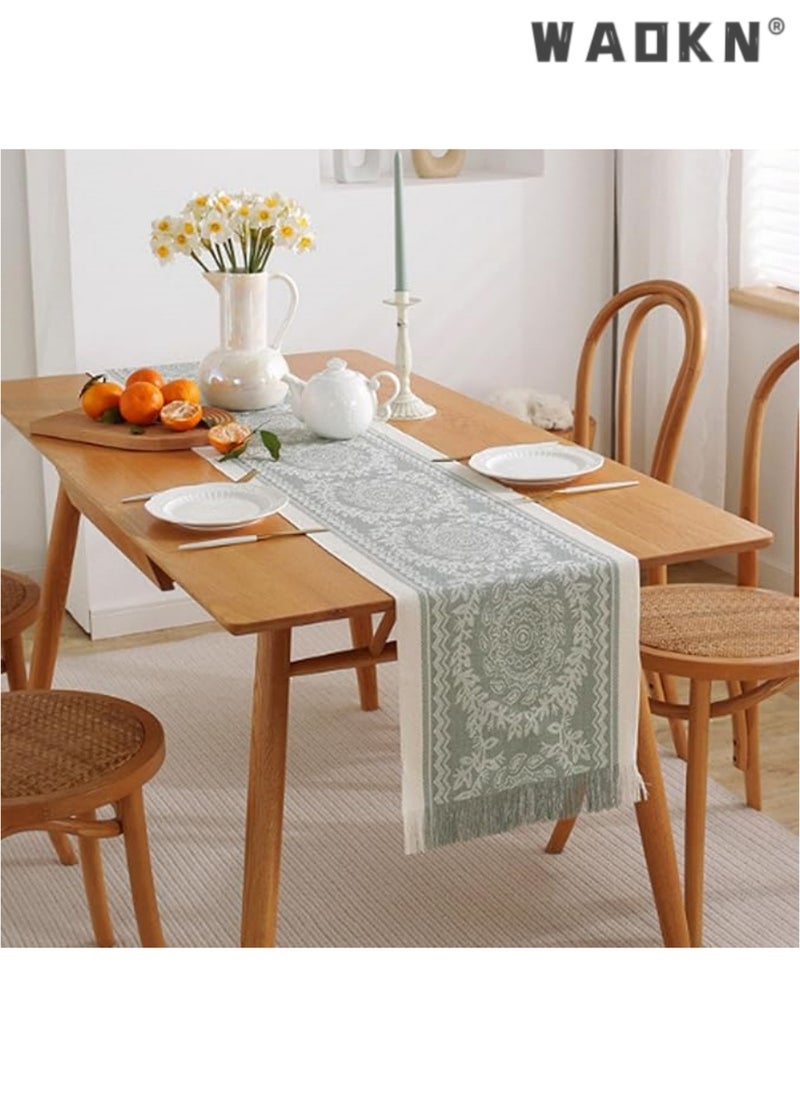 Table Runner,Table Runners 72 Inches Long,Boho Table Runner and Farmhouse Table Runner Suitable for Room Decorations, Dining Room Dining and Wedding Parties