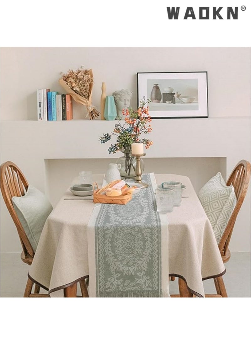 Table Runner,Table Runners 72 Inches Long,Boho Table Runner and Farmhouse Table Runner Suitable for Room Decorations, Dining Room Dining and Wedding Parties