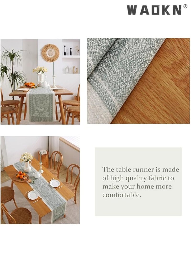 Table Runner,Table Runners 72 Inches Long,Boho Table Runner and Farmhouse Table Runner Suitable for Room Decorations, Dining Room Dining and Wedding Parties
