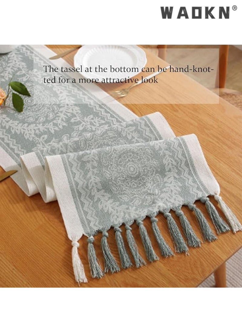 Table Runner,Table Runners 72 Inches Long,Boho Table Runner and Farmhouse Table Runner Suitable for Room Decorations, Dining Room Dining and Wedding Parties