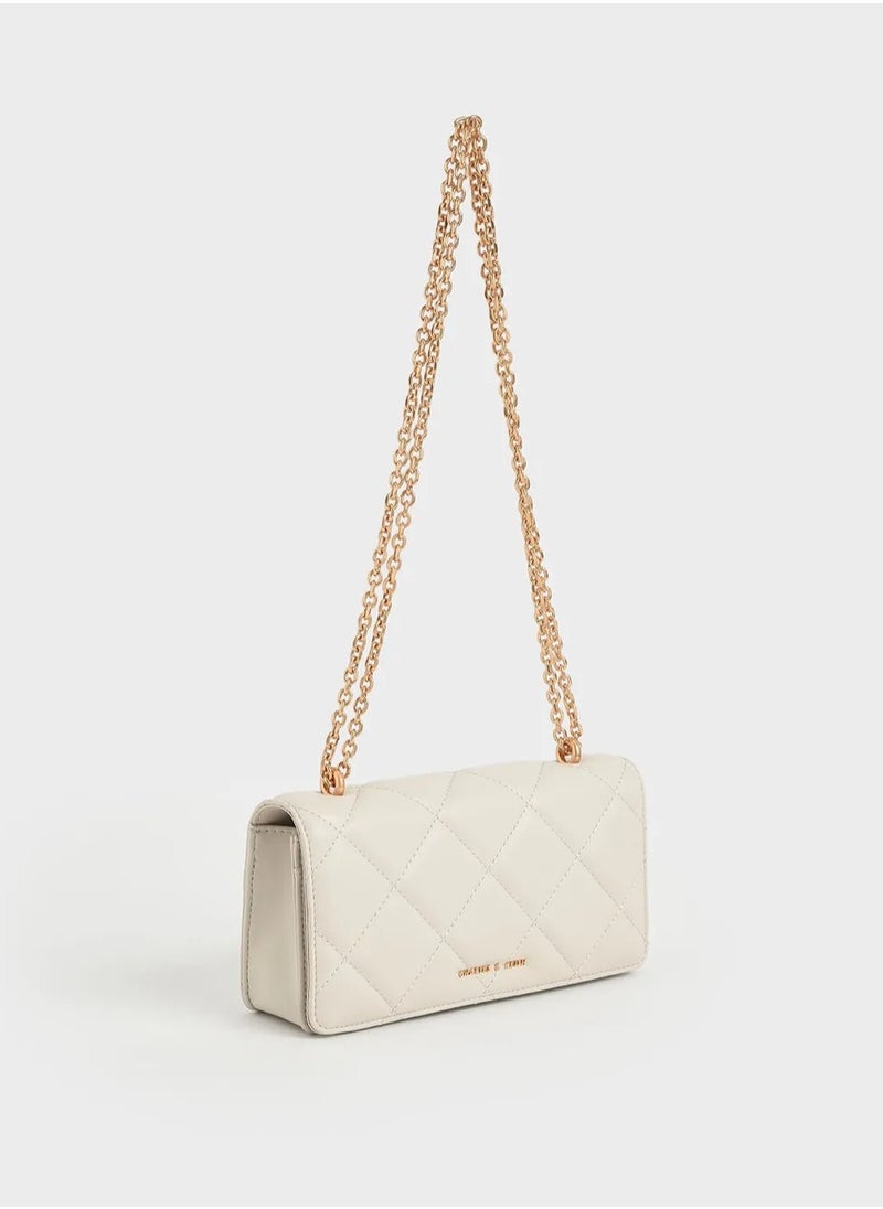Paputo Chain Handle Quilted Long Wallet