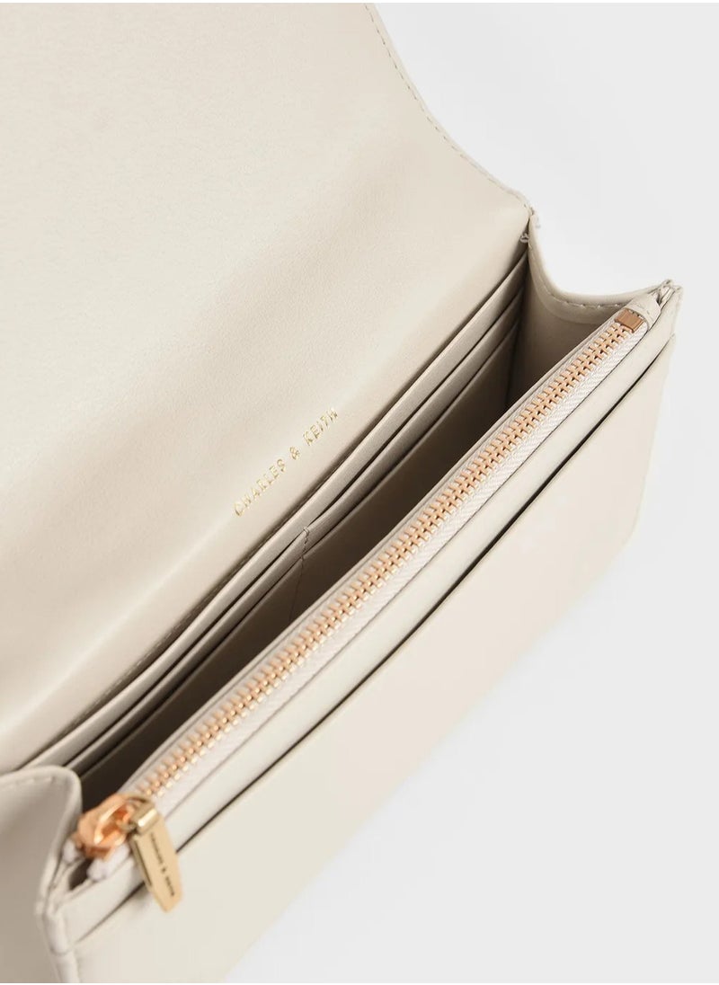 Paputo Chain Handle Quilted Long Wallet