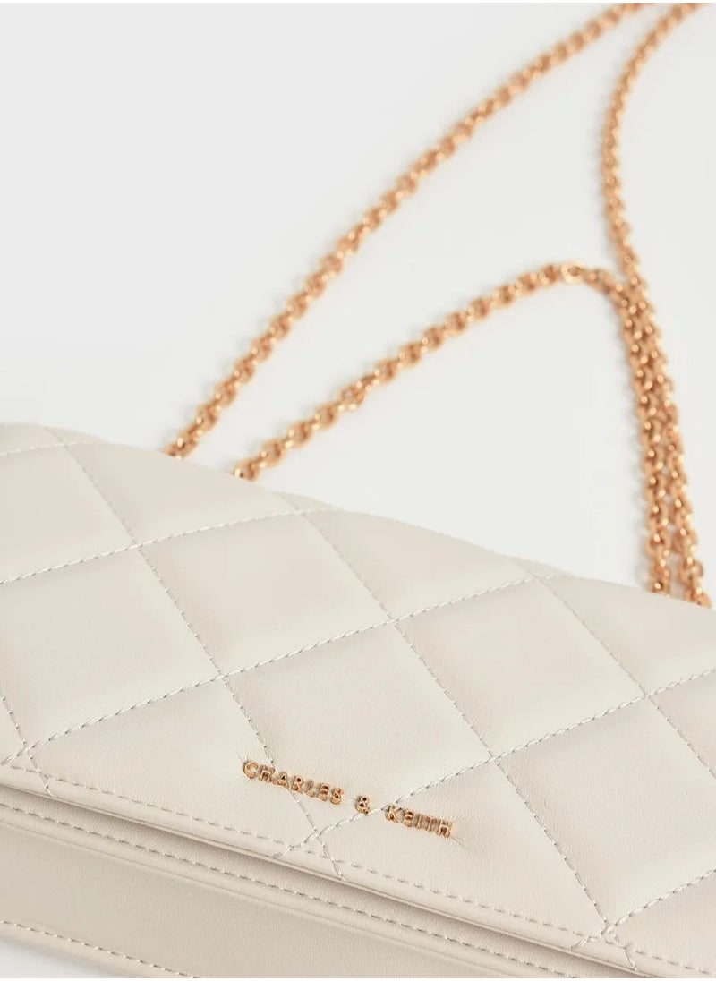 Paputo Chain Handle Quilted Long Wallet