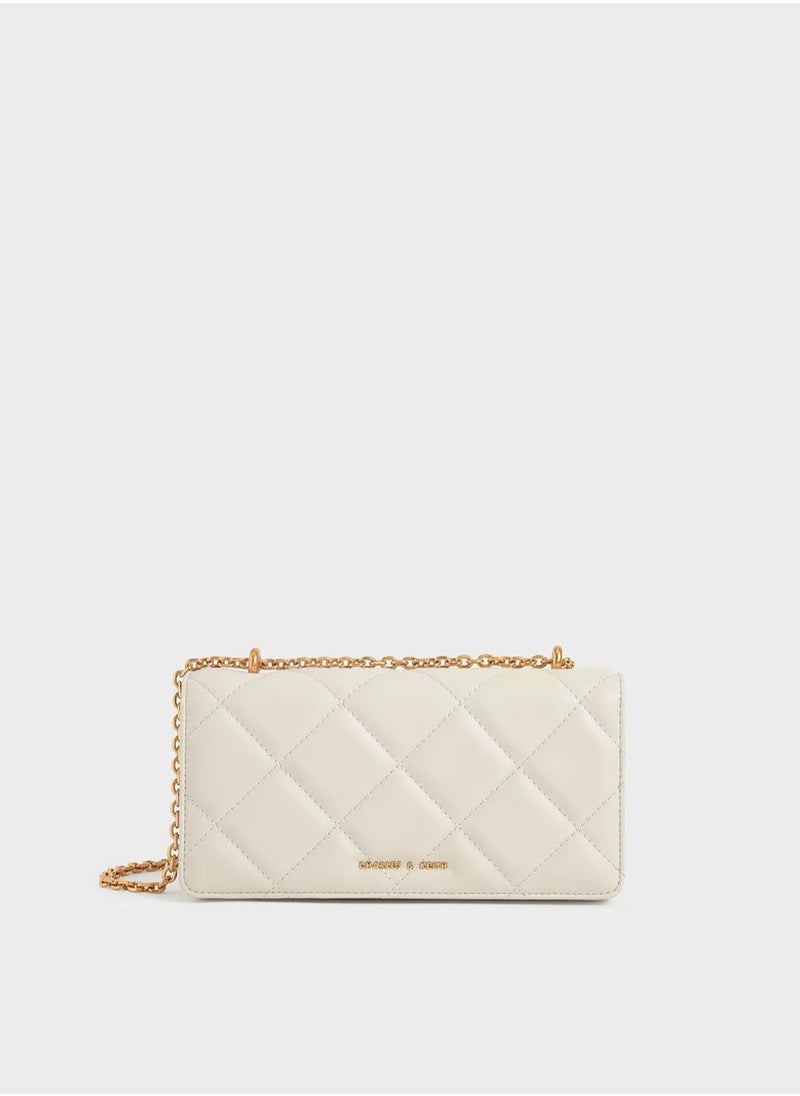 Paputo Chain Handle Quilted Long Wallet