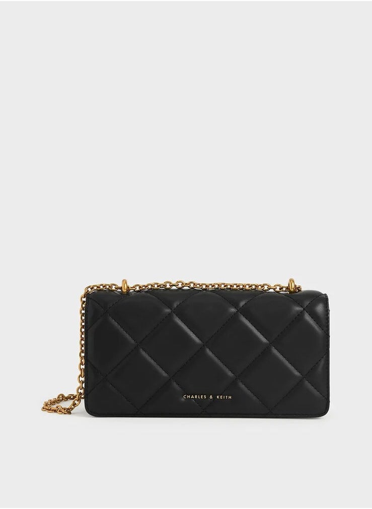 Paputo Chain Handle Quilted Long Wallet