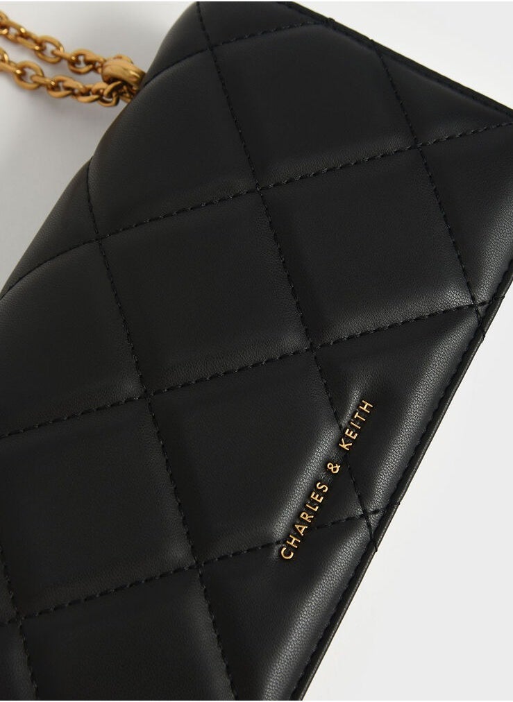 Paputo Chain Handle Quilted Long Wallet