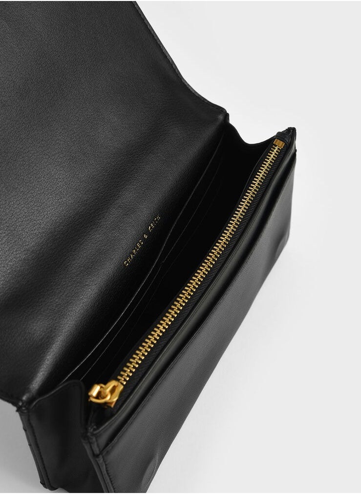 Paputo Chain Handle Quilted Long Wallet