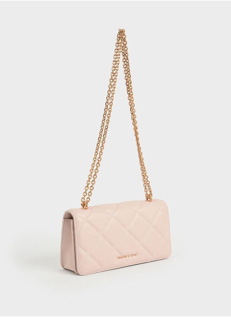 Paputo Chain Handle Quilted Long Wallet