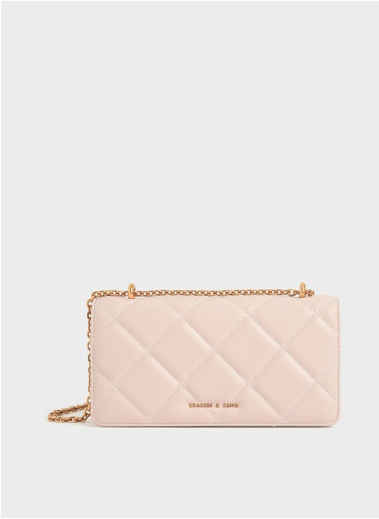 Paputo Chain Handle Quilted Long Wallet