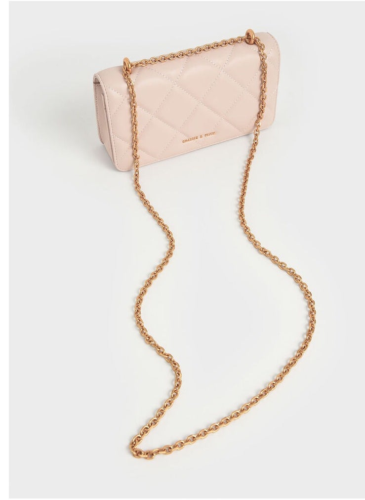 Paputo Chain Handle Quilted Long Wallet