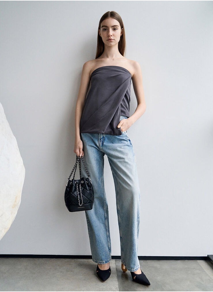 Julia Quilted Two-Way Bucket Bag