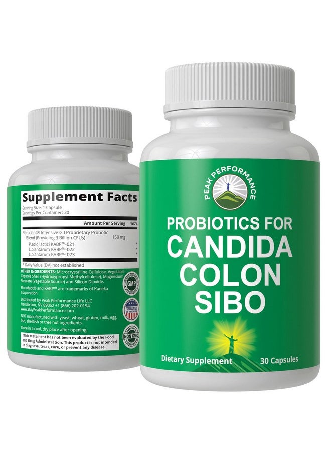 Probiotics for Candida, Colon Cleanse, IBS, and SIBO Support. Doctor Recommended Proprietary Microbiome Reset Probiotic Supplement. Gut Health and Overgrowth Treatment Capsules for Women & Men