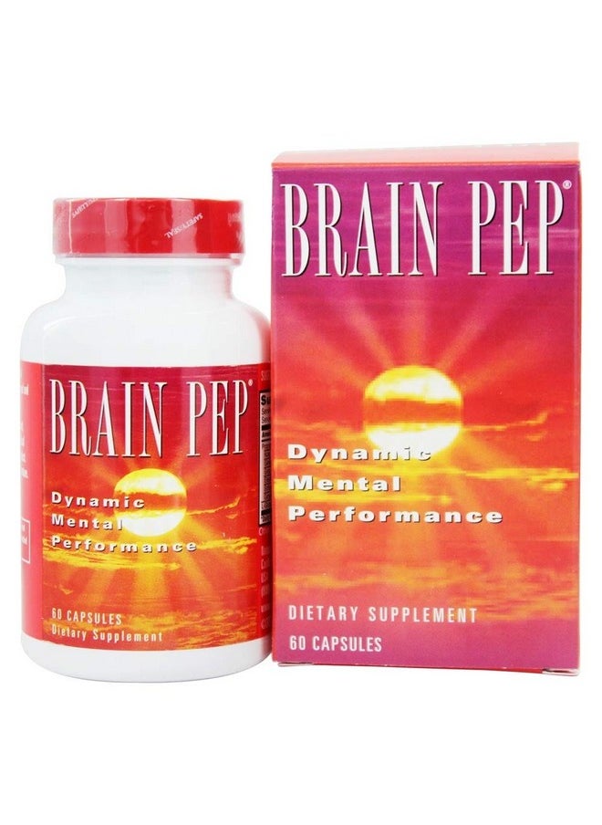 Natural Balance Brain Pep | Brain Function Supplement with Ginkgo Biloba, Kola Nut | Helps Support Improved Memory, Focus & Mental Clarity | 60 Capsules