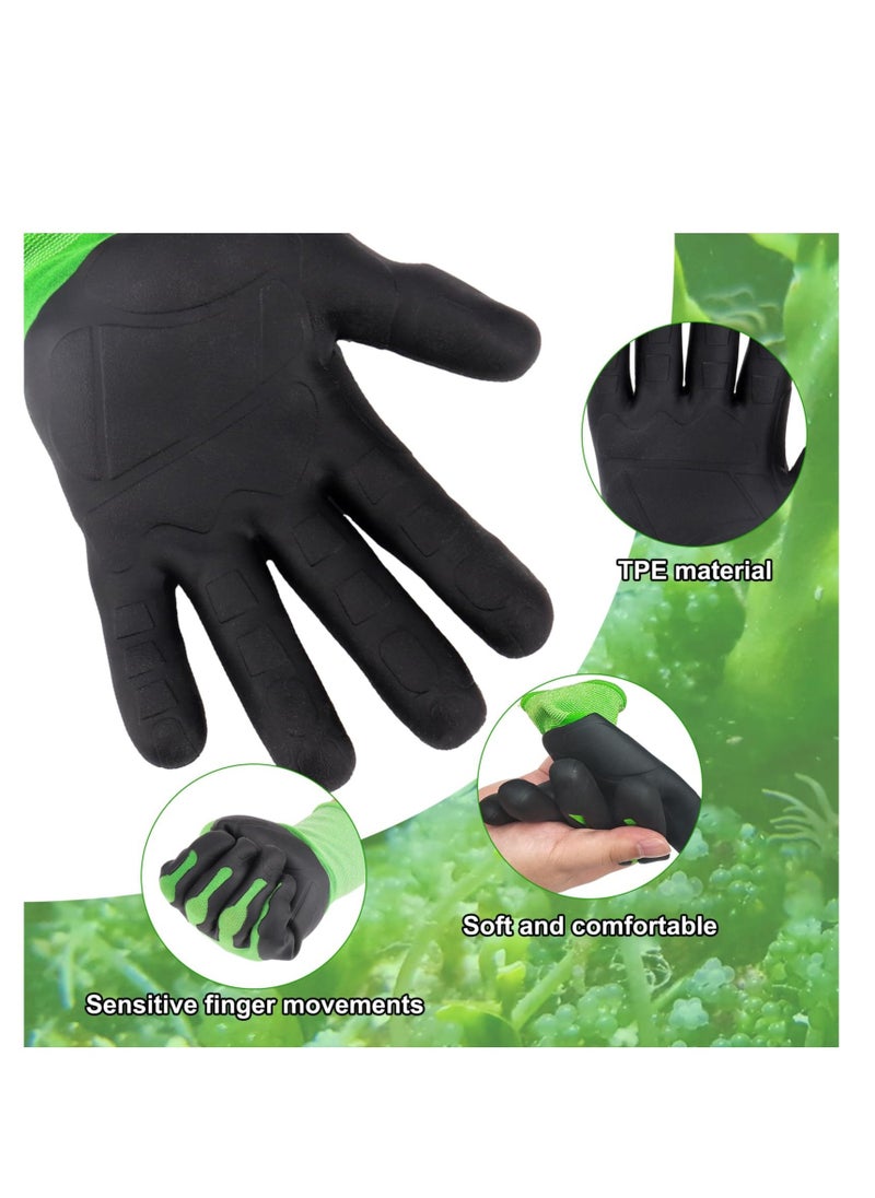 Oyster Shucking Gloves, Clamming Equipment, Oyster Shucker Tool Protectors Handguard, Oyster Opener Machine Kit, Easy to Use Oyster Holders Seafood Tool, Green-Black