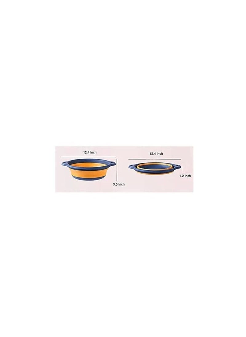 Collapsible Wash Basin, Multiuse Dish Pans, Foldable Portable Dish Tub,Space Saving Plastic Washtub Dish Tub Laundry tub, Also Used for Camping Dish Washing Tub and RV Sink (Blue)